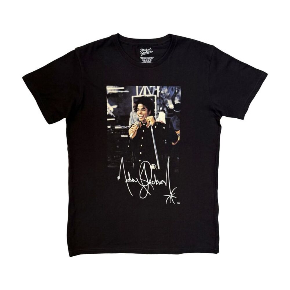 Michael Jackson Unisex Adult Signature T-Shirt / Black